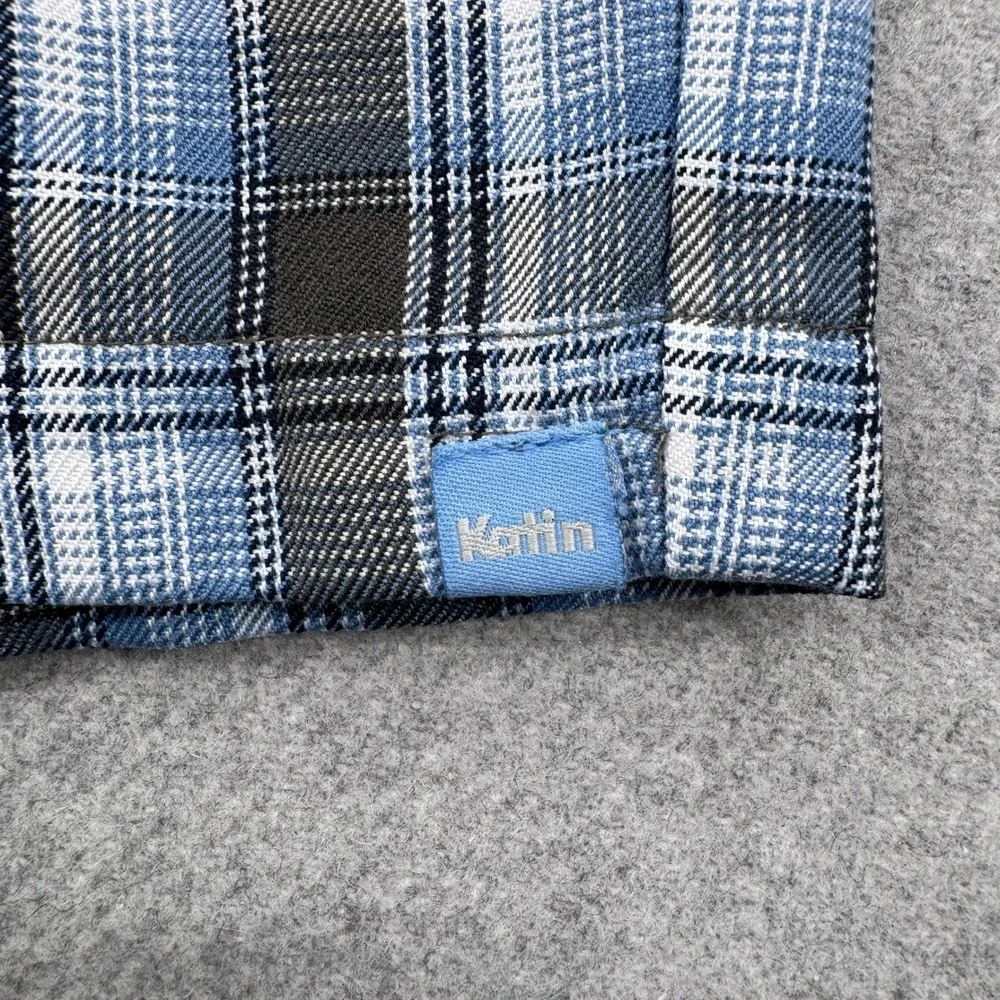 Katin Chino Shorts Mens 32 Blue Plaid Flat Front Surf Skate‎ Casual Huckberry